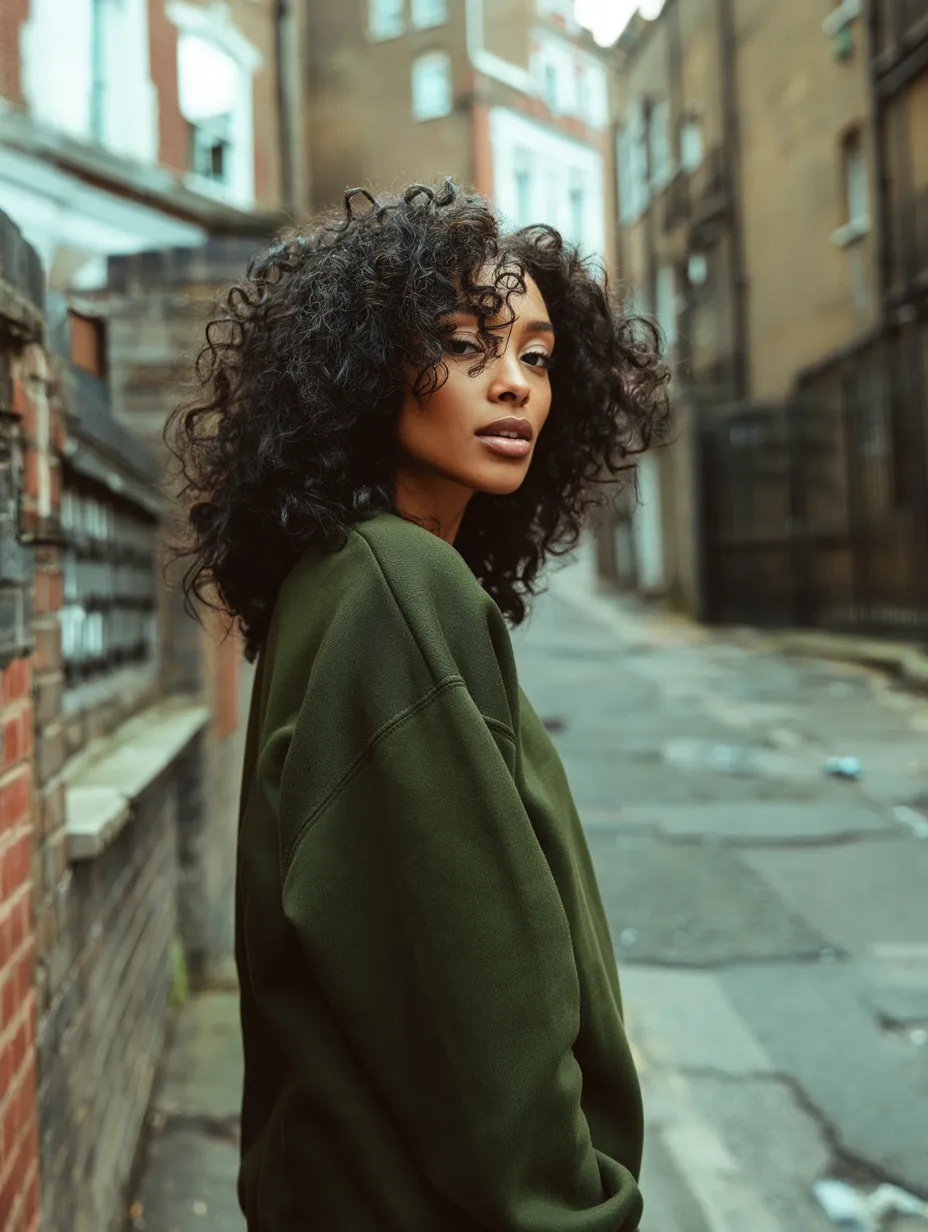 Hoodie and joggers, industrial backdrop