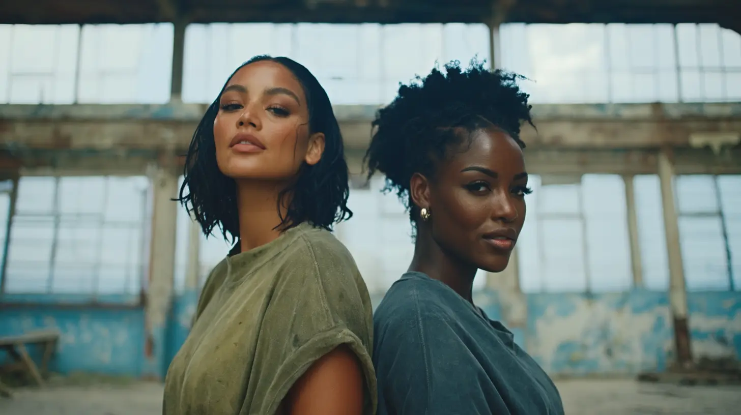 Model in oversized crewneck, London alley