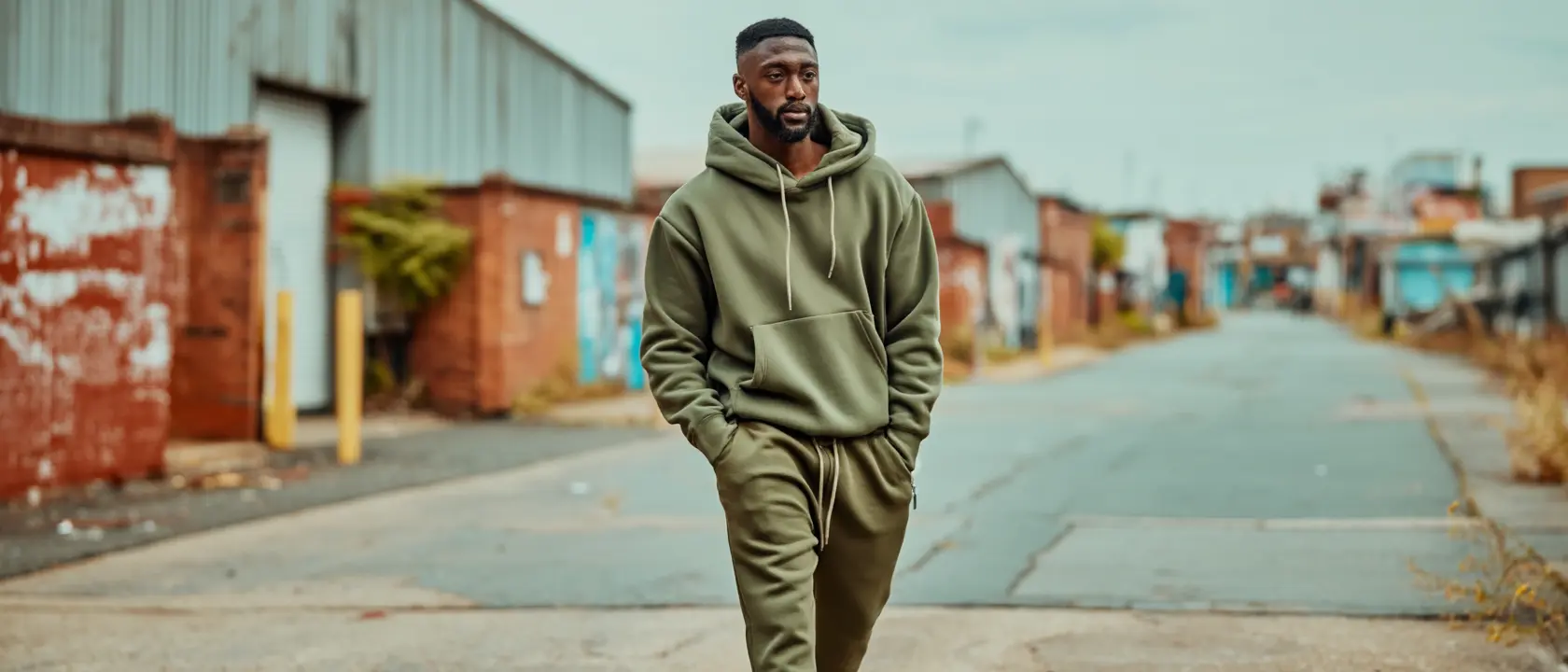 Two models in underpass, alternate angle