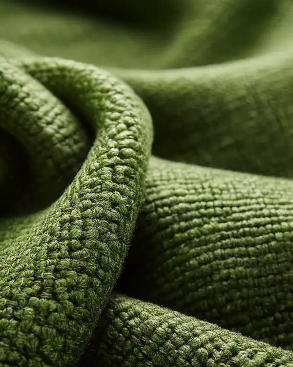 Extreme close-up of organic cotton fleece texture
