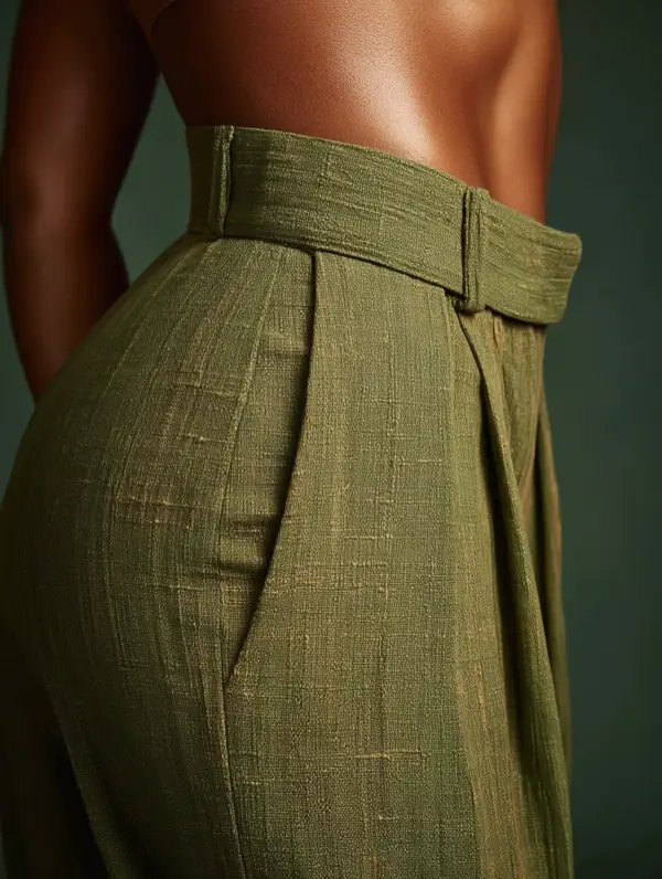 Wide-Leg Trouser waistband detail